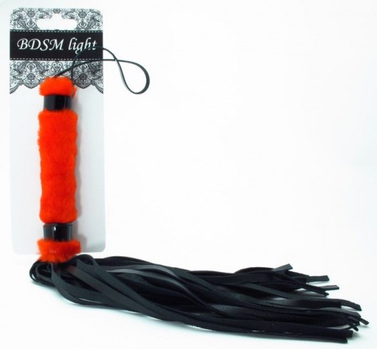 Нежная плеть с красным мехом BDSM Light - 43 см. - БДСМ Арсенал - купить с доставкой в Набережных Челнах
