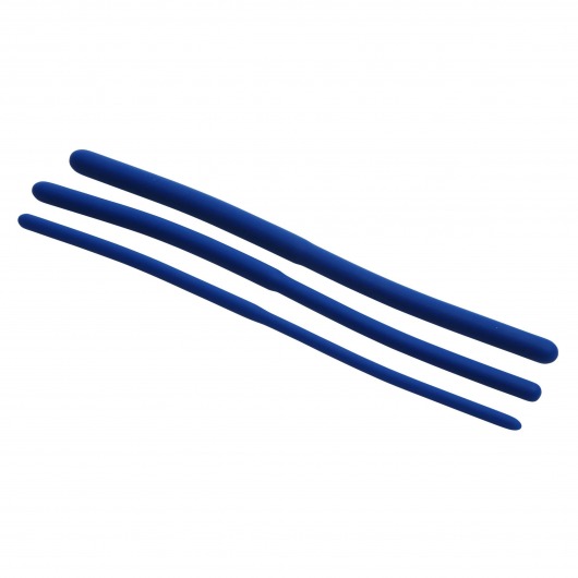 Набор из 3 синих силиконовых уретральных расширителей Invasion Silicone Urethral Sound Trainer Set - XR Brands - купить с доставкой в Набережных Челнах