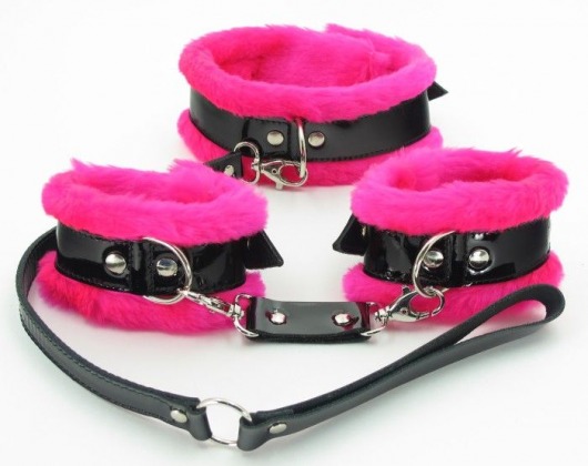 Набор с розовым мехом BDSM Light - БДСМ Арсенал - купить с доставкой в Набережных Челнах