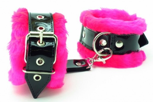 Оковы на ноги с розовым мехом BDSM Light - БДСМ Арсенал - купить с доставкой в Набережных Челнах