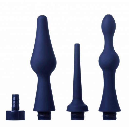Набор из 3 универсальных насадок для анального душа Universal 3 Piece Silicone Enema Attachment Set - XR Brands - купить с доставкой в Набережных Челнах