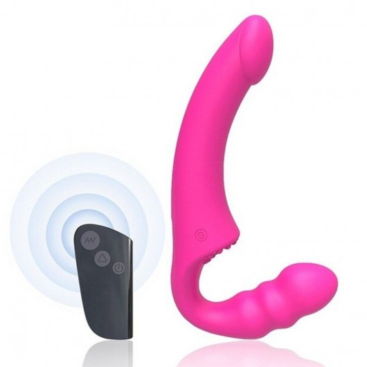 Розовый безремневой страпон Straples Strap-On Dildo - Erokay - купить с доставкой в Набережных Челнах