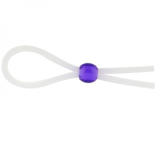 Прозрачное лассо с фиолетовой бусиной SILICONE COCK RING WITH BEAD LAVENDER - NMC - в Набережных Челнах купить с доставкой