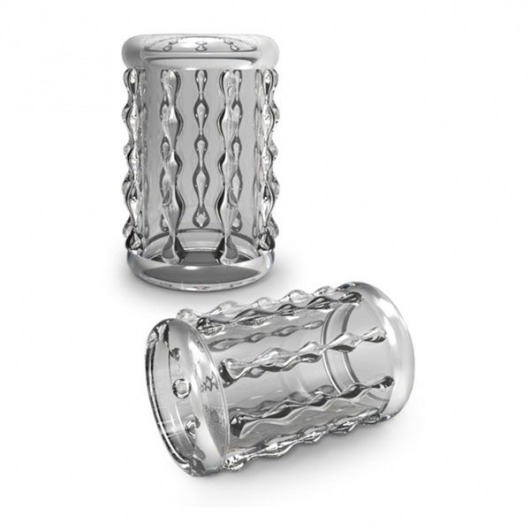 Прозрачная насадка с бороздками STAY HARD COCK SLEEVE 04 CLEAR - Blush Novelties - в Набережных Челнах купить с доставкой