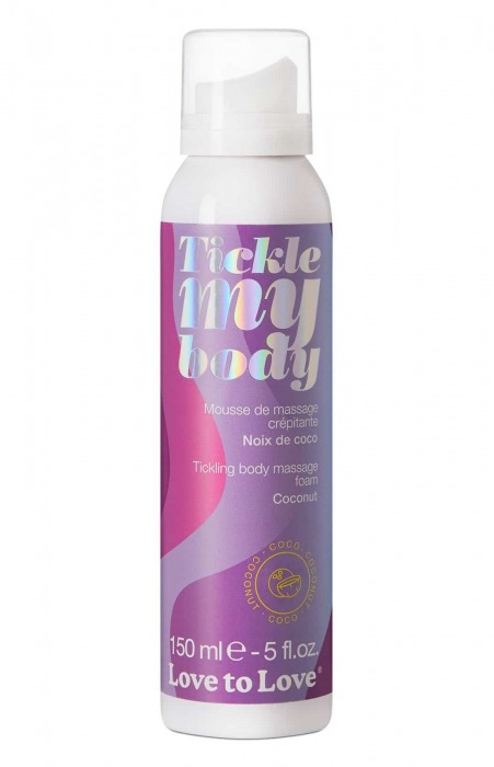 Массажная хрустящая пенка Tickle My Body Coconut с ароматом кокоса - 150 мл. - Love to Love - купить с доставкой в Набережных Челнах