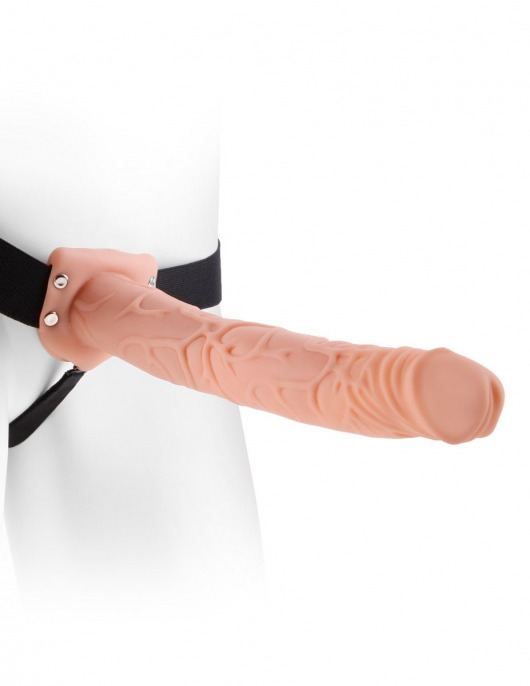 Фаллопротез телесного цвета Hollow Strap-On - 29 см. - Pipedream - купить с доставкой в Набережных Челнах