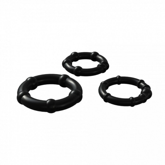 Набор из 3 черных эрекционных колец Babooom Ring Set - Adrien Lastic - в Набережных Челнах купить с доставкой