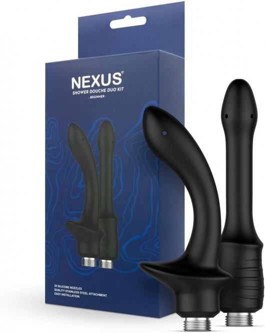 Набор из 2 насадок для анального душа Shower Douche Duo Kit Beginner - Nexus Range - купить с доставкой в Набережных Челнах