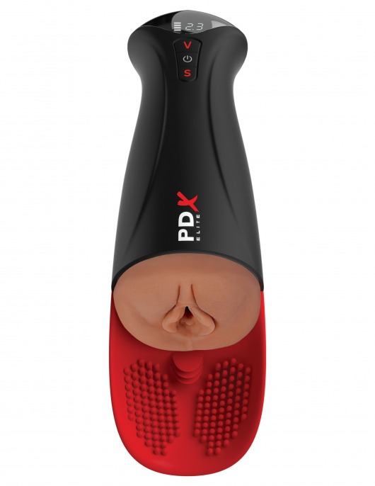 Мастурбатор-вагина в колбе с вибрацией Fuck-O-Matic Pro XL - Pipedream - в Набережных Челнах купить с доставкой