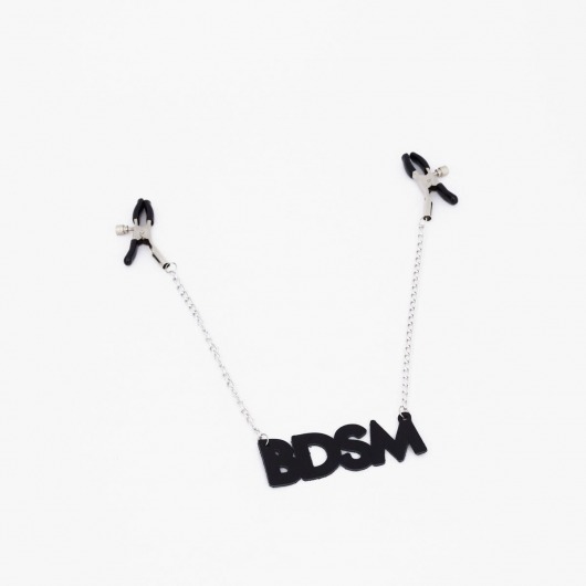 Зажимы на соски с кожаной подвеской BDSM - Crazy Handmade - купить с доставкой в Набережных Челнах