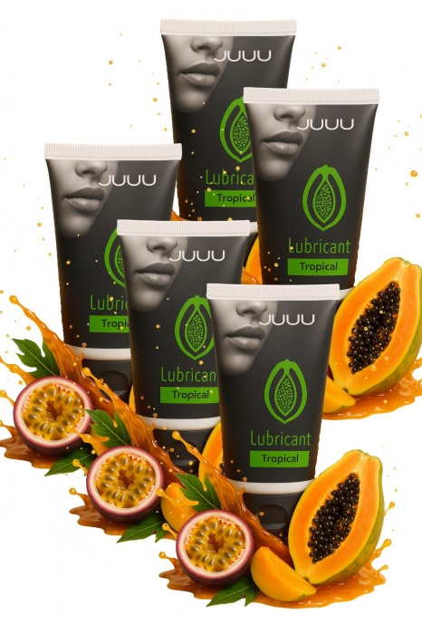 Набор из 5 съедобных лубрикантов JUJU со вкусом тропических фруктов - JuJu - купить с доставкой в Набережных Челнах