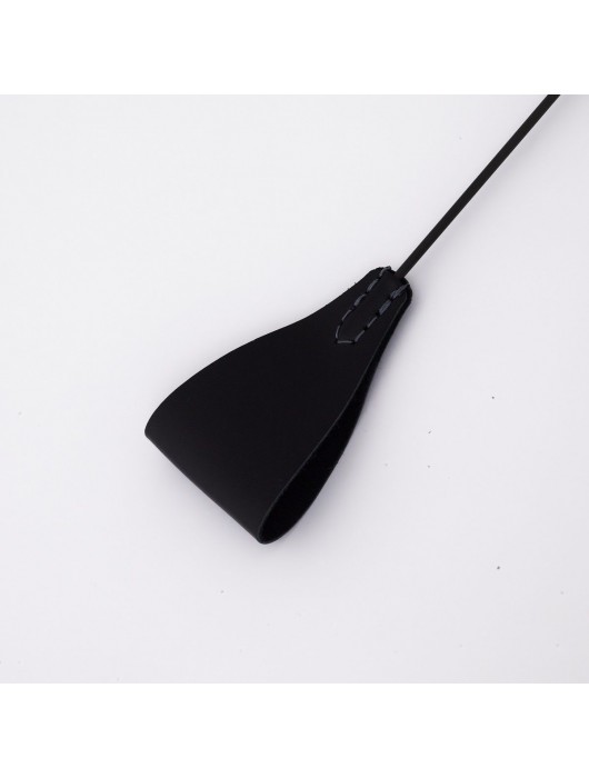 Стек с широким черным кожаным наконечником и металлической ручкой - 67 см. - Crazy Handmade - купить с доставкой в Набережных Челнах