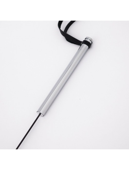 Стек с широким черным кожаным наконечником и металлической ручкой - 67 см. - Crazy Handmade - купить с доставкой в Набережных Челнах