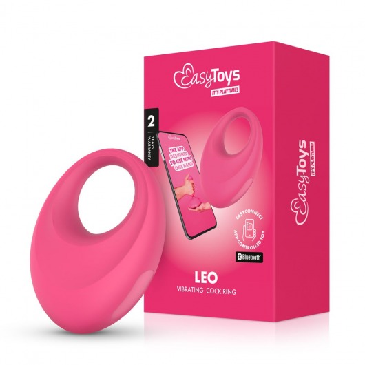 Розовое интерактивное эрекционное виброкольцо Leo - Easy toys - в Набережных Челнах купить с доставкой