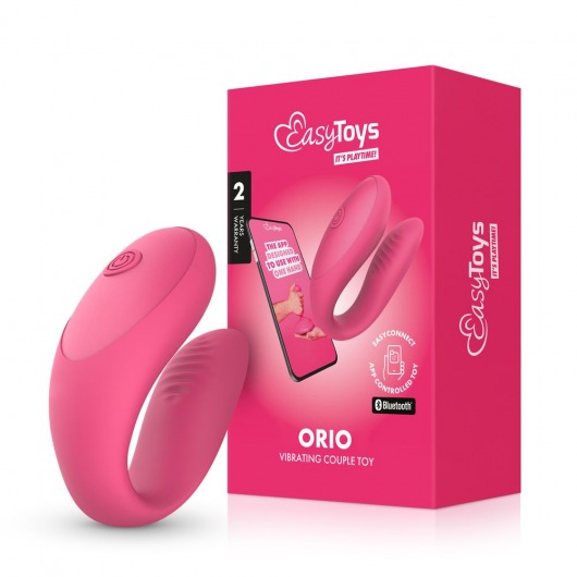 Розовый интерактивный вибростимулятор для пар Orio - Easy toys