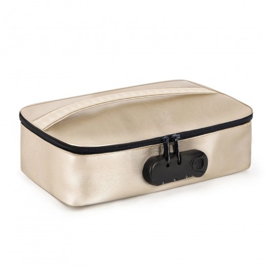 Золотистая сумочка для хранения игрушек Discreet Box - Dorcel - купить с доставкой в Набережных Челнах