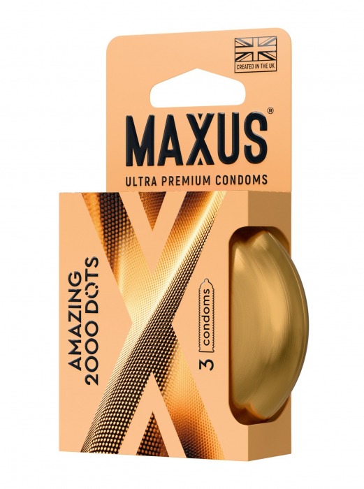 Точечные презервативы MAXUS 2000 Amazing Dots с железным кейсом - 3 шт. - Maxus - купить с доставкой в Набережных Челнах