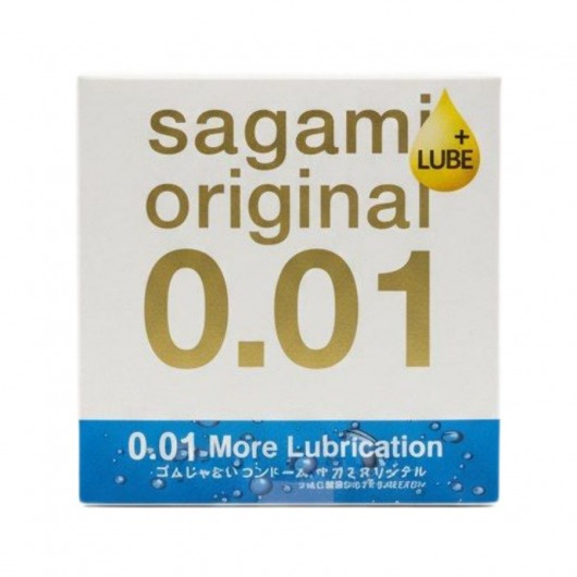 Увлажнённый презерватив Sagami Original 0.01 Extra Lub - 1 шт. - Sagami - купить с доставкой в Набережных Челнах