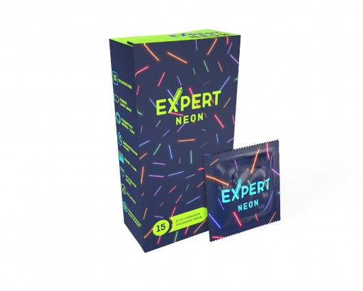 Светящиеся в темноте презервативы Expert Neon - 15 шт. - Expert - купить с доставкой в Набережных Челнах