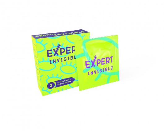 Ультратонкие презервативы Expert Invisible - 3 шт. - Expert - купить с доставкой в Набережных Челнах