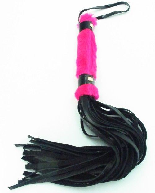 Нежная плеть с розовым мехом BDSM Light - 43 см. - БДСМ Арсенал - купить с доставкой в Набережных Челнах