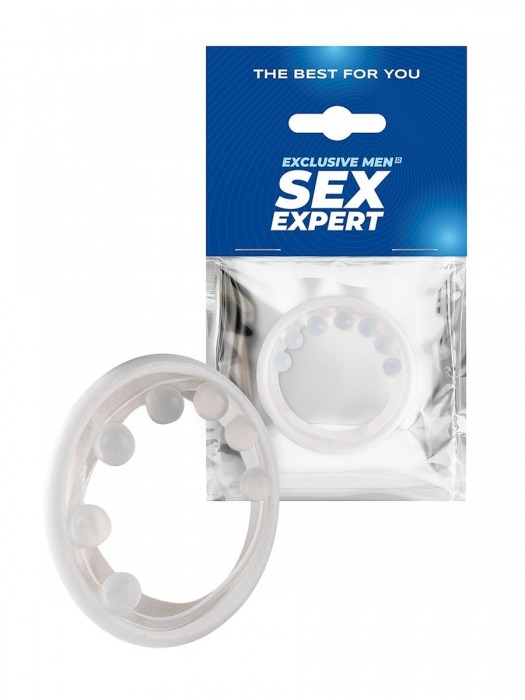 Эрекционное кольцо с мягкой стимулирующей насадкой - Sex Expert - в Набережных Челнах купить с доставкой