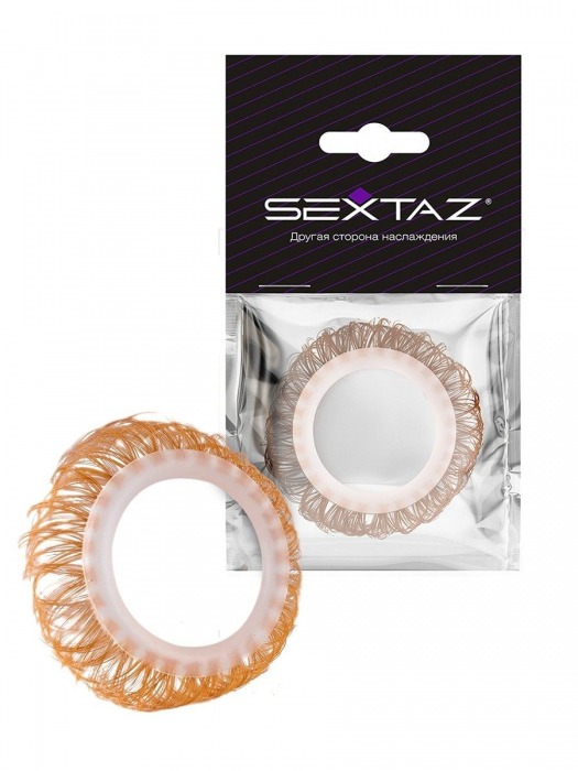 Эрекционное кольцо с бежевыми «ресничками» - Sextaz - в Набережных Челнах купить с доставкой