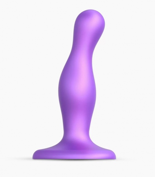 Фиолетовая насадка Strap-On-Me Dildo Plug Curvy size S - Strap-on-me - купить с доставкой в Набережных Челнах