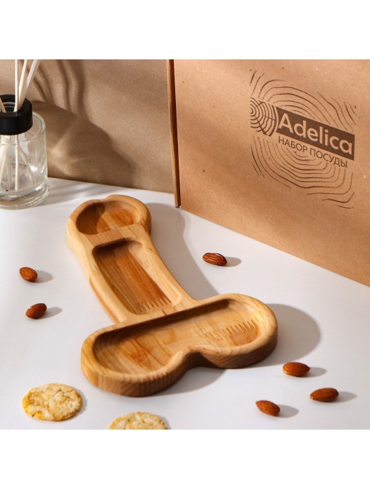 Деревянное блюдо для подачи в форме члена (25 х 16,5 х 1,7 см) - Сима-Ленд - купить с доставкой в Набережных Челнах