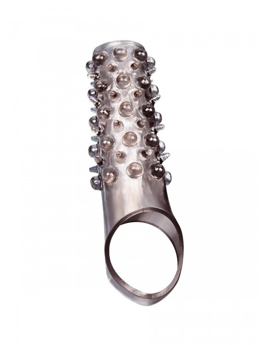 Дымчатая насадка на пенис с шипами и выпуклостями - 12 см. - Sex Expert - в Набережных Челнах купить с доставкой