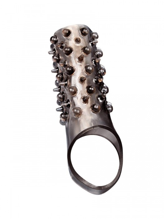 Дымчатая насадка на пенис с шипами и выпуклостями - 12,5 см. - Sex Expert - в Набережных Челнах купить с доставкой