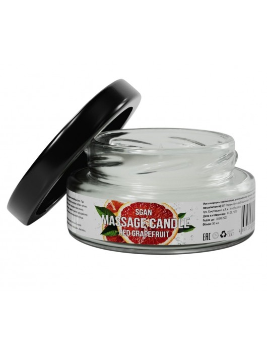 Массажная свеча «Красный грейпфрут» - 50 мл. - SGAN - купить с доставкой в Набережных Челнах