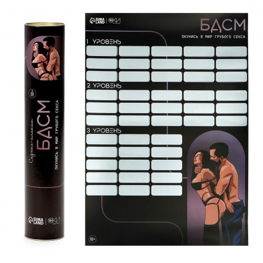 Плакат для двоих со скретч-слоем «БДСМ» - Сима-Ленд - купить с доставкой в Набережных Челнах