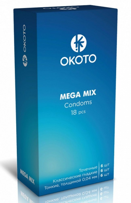 Презервативы OKOTO Mega Mix - 18 шт. - Sitabella - купить с доставкой в Набережных Челнах
