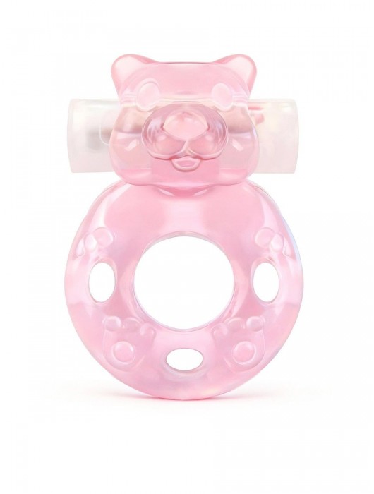 Розовое эрекционное виброкольцо в форме мишки - 1137 - в Набережных Челнах купить с доставкой