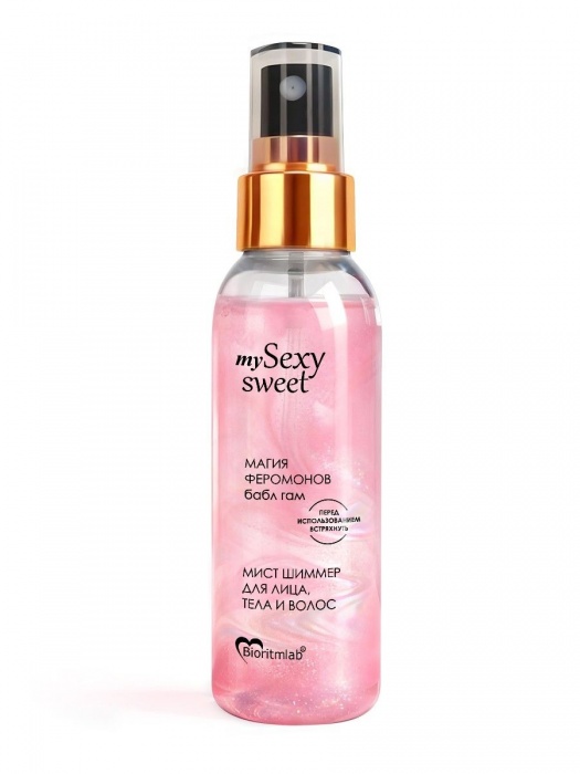 Мист для лица, тела и волос Sexy Sweet с ароматом бабл-гам, шиммером и феромонами - 95 мл. -  - Магазин феромонов в Набережных Челнах