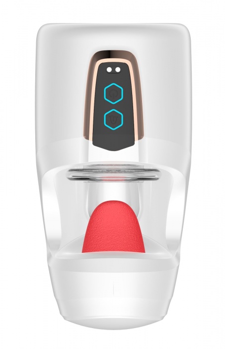 Белый мастурбатор с язычком и возвратно-поступательными движениями - Secwell - в Набережных Челнах купить с доставкой