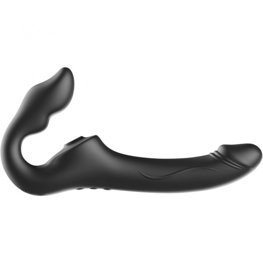 Черный безремневой страпон с 3 моторами - Ibiza - купить с доставкой в Набережных Челнах