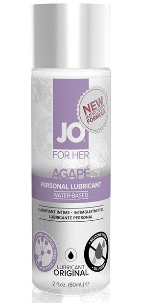 Лубрикант на водной основе для женщин JO AGAPE LUBRICANT ORIGINAL - 60 мл. - System JO - купить с доставкой в Набережных Челнах