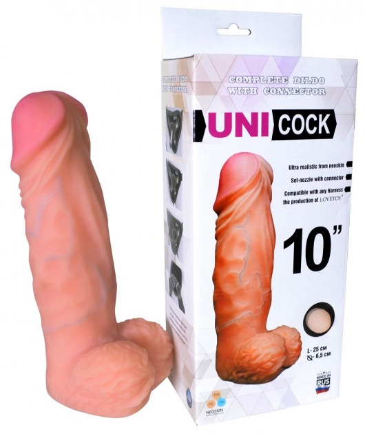 Фаллическая насадка Харнесс UNICOCK 10  - 25 см. - LOVETOY (А-Полимер) - купить с доставкой в Набережных Челнах
