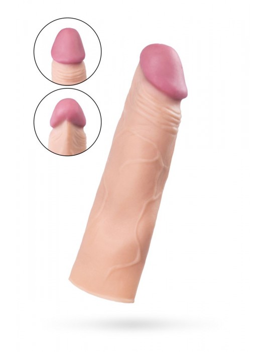 Реалистичная насадка с ярко выраженной головкой - 16,5 см. - A-toys - в Набережных Челнах купить с доставкой