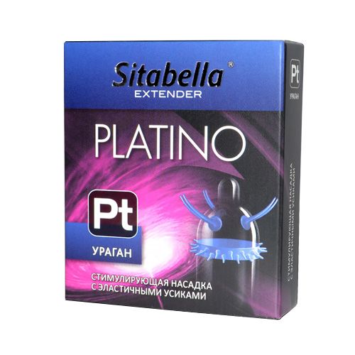 Стимулирующая насадка с усиками и шипиками Platino  Ураган - Sitabella - купить с доставкой в Набережных Челнах