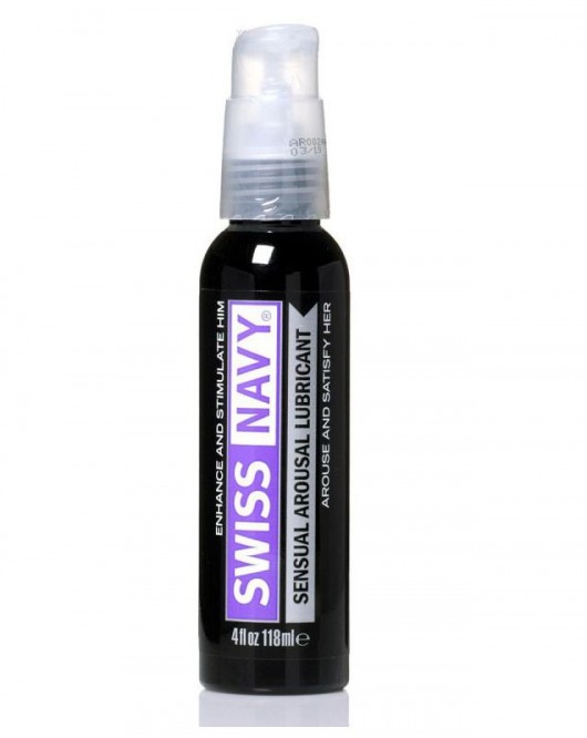 Возбуждающий гель-лубрикант на водной основе Sensual Arousal Lubricant  - 118 мл. - Swiss navy - купить с доставкой в Набережных Челнах