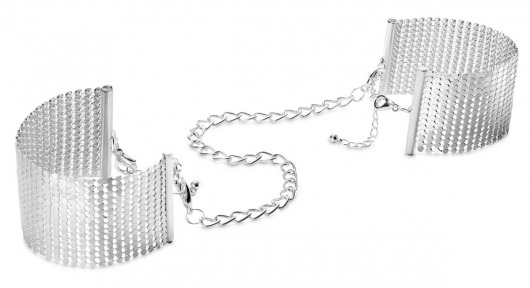 Серебристые наручники-браслеты Desir Metallique Handcuffs - Bijoux Indiscrets - купить с доставкой в Набережных Челнах