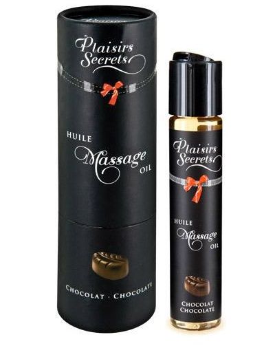 Массажное масло с ароматом шоколада Huile de Massage Gourmande Chocolat - 59 мл. - Plaisir Secret - купить с доставкой в Набережных Челнах