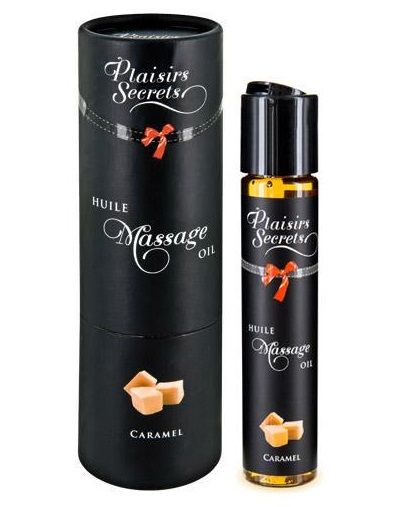 Массажное масло с ароматом карамели Huile de Massage Gourmande Caramel - 59 мл. - Plaisir Secret - купить с доставкой в Набережных Челнах