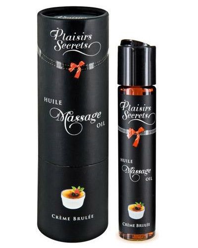 Массажное масло с ароматом крем брюле Huile de Massage Gourmande Creme Brulée - 59 мл. - Plaisir Secret - купить с доставкой в Набережных Челнах