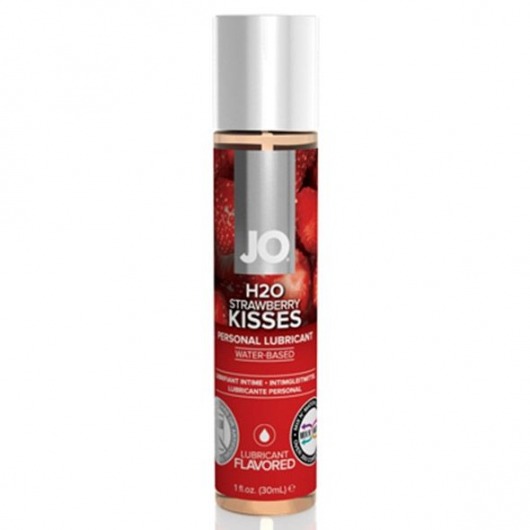 Смазка с ароматом клубники JO Flavored Strawberry Kiss - 30 мл. - System JO - купить с доставкой в Набережных Челнах