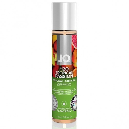 Смазка с ароматом тропических фруктов JO Flavored Tropical Passion - 30 мл. - System JO - купить с доставкой в Набережных Челнах