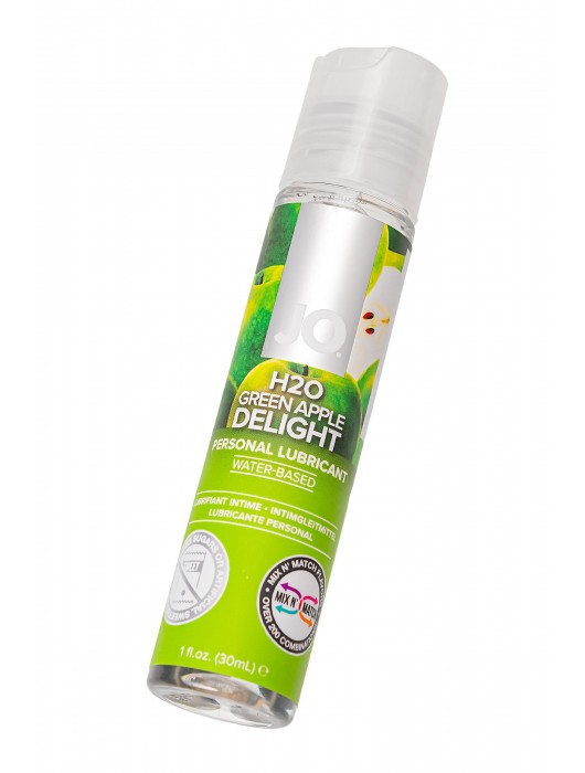 Смазка с ароматом яблока JO Flavored  Green Apple H2O - 30 мл. - System JO - купить с доставкой в Набережных Челнах